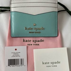 Kate Spade NY Card Small Slim Card Holder Case Staci Color Block NWT